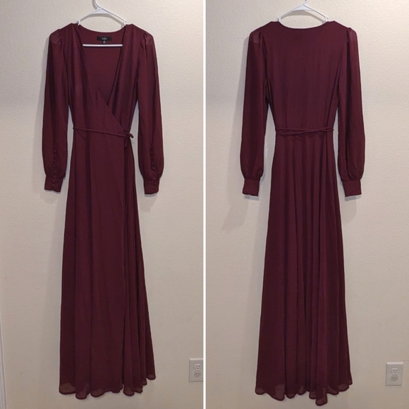Lulu's Victorian aesthetic full length wrap dress XS - Picture 5 of 7